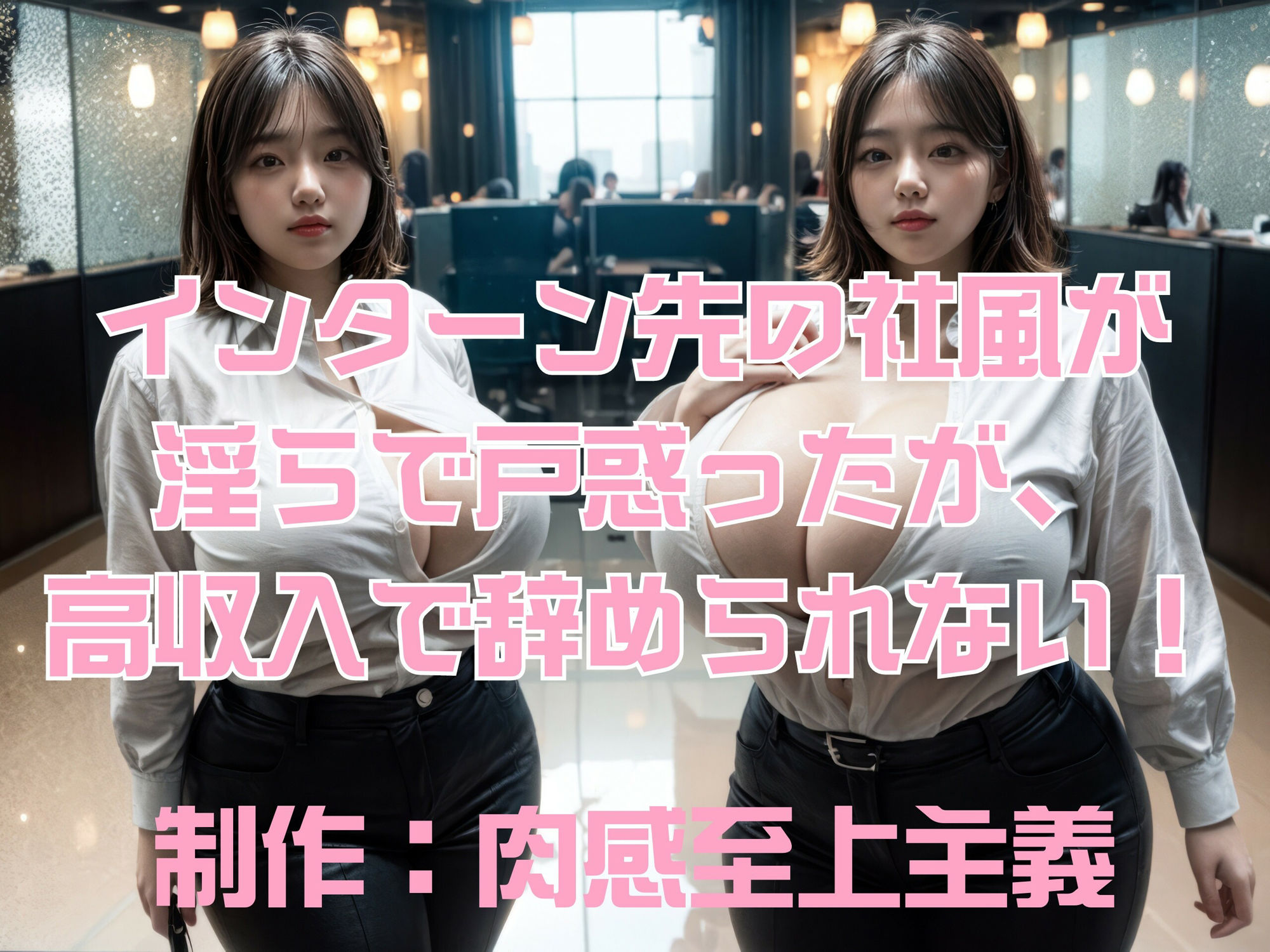 サンプル画像2:インターン先の社風が淫らで戸惑ったが、高収入で辞められない！(肉感至上主義) [d_375721]