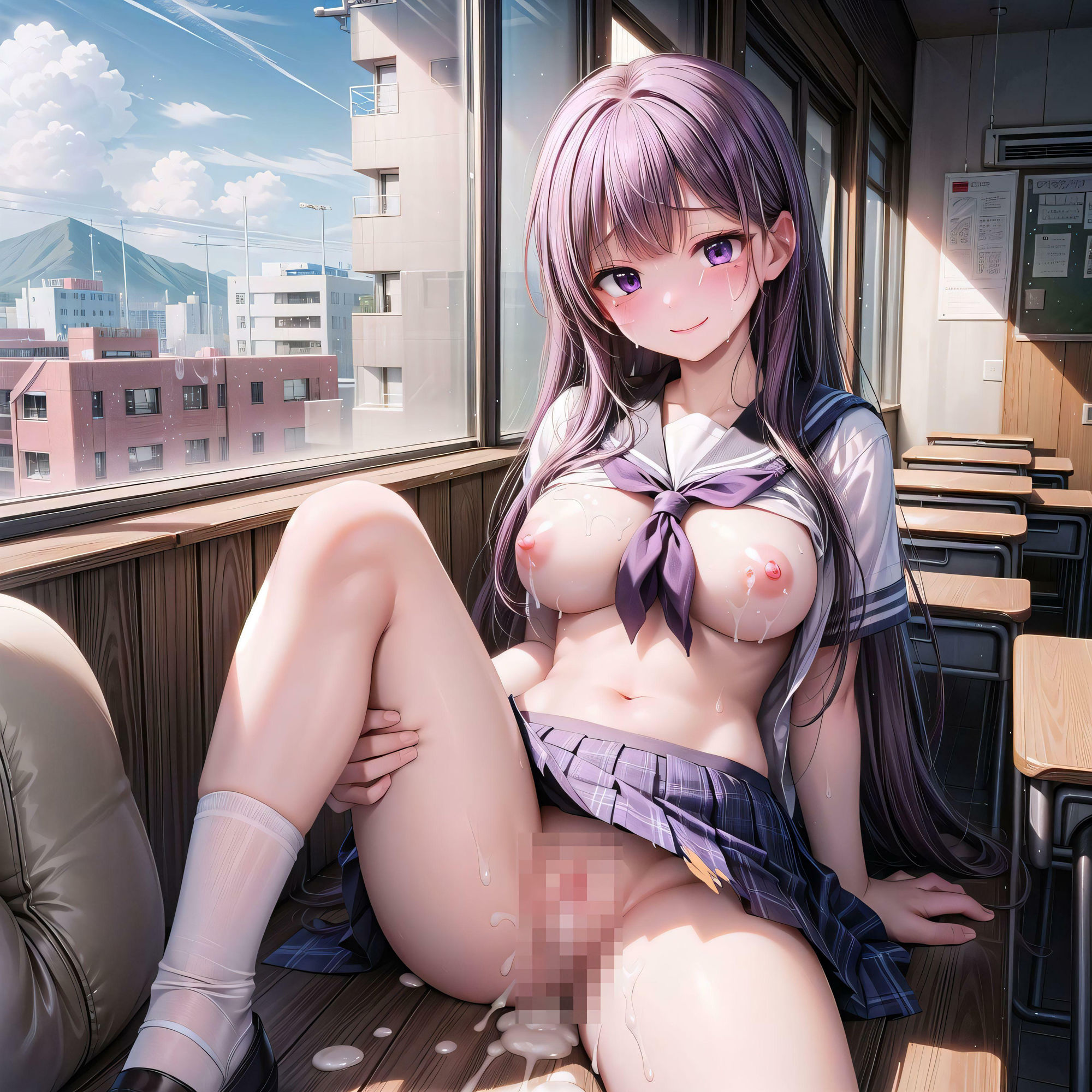 サンプル画像2:肉便器少女の学園生活 〜学校で中出しされ続ける日々〜(官能ラビリンス) [d_375779]