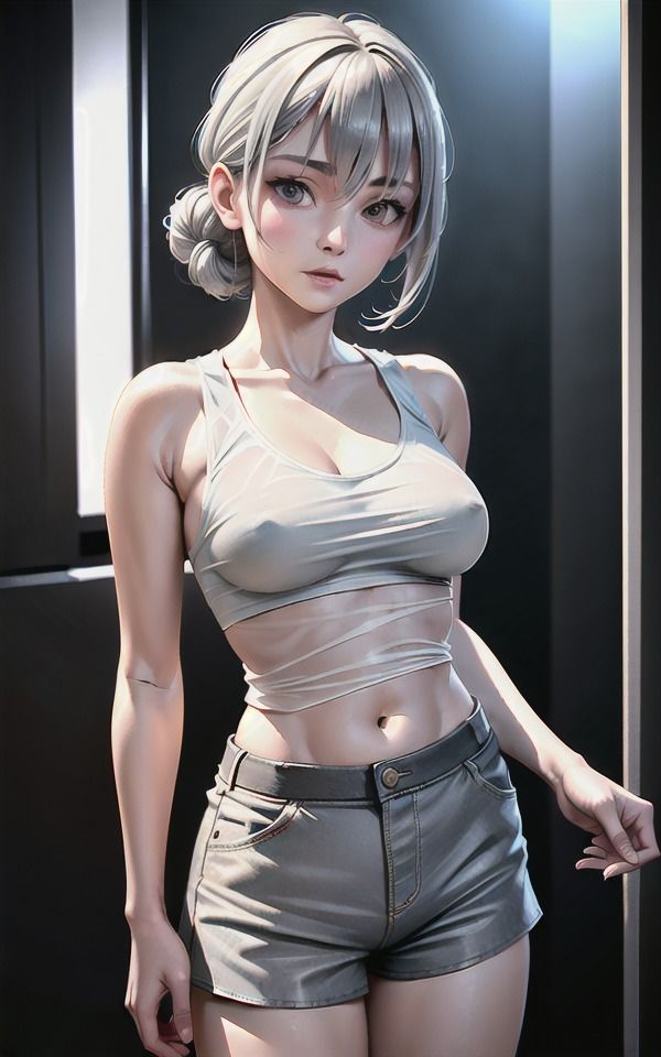 サンプル画像3:クール美女の魅惑のエロボディ〜乳首が透けてみえるウエアがたまらない…(伝説のAI企画) [d_375849]