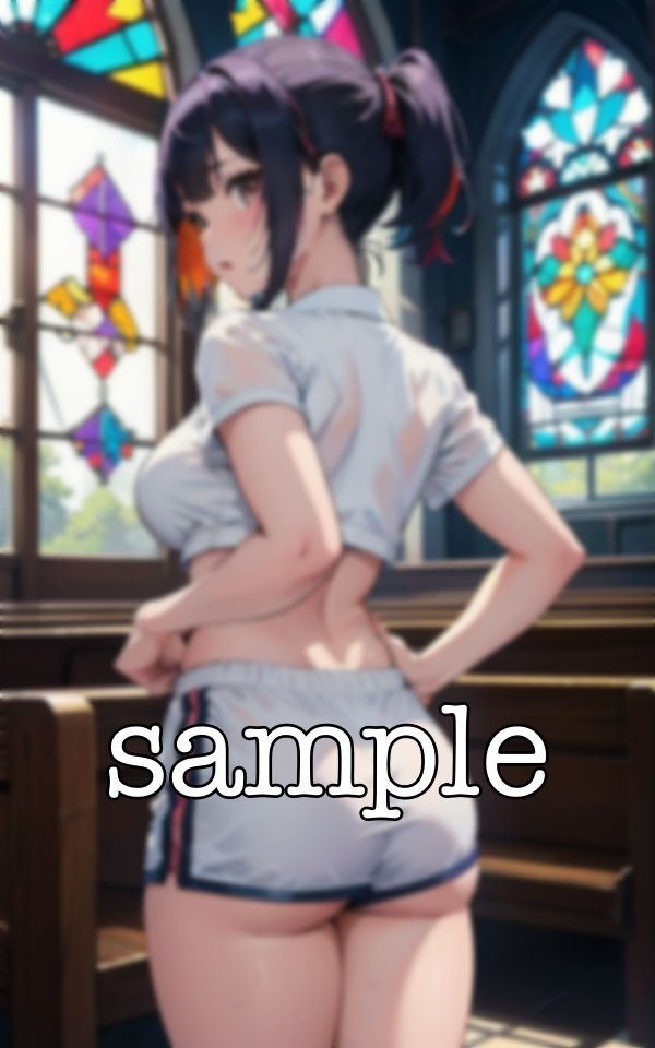 サンプル画像6:禁断の教会セックス！ブルマ姿で禁断のいけないえちえちセックス！(コントラスト企画) [d_375941]