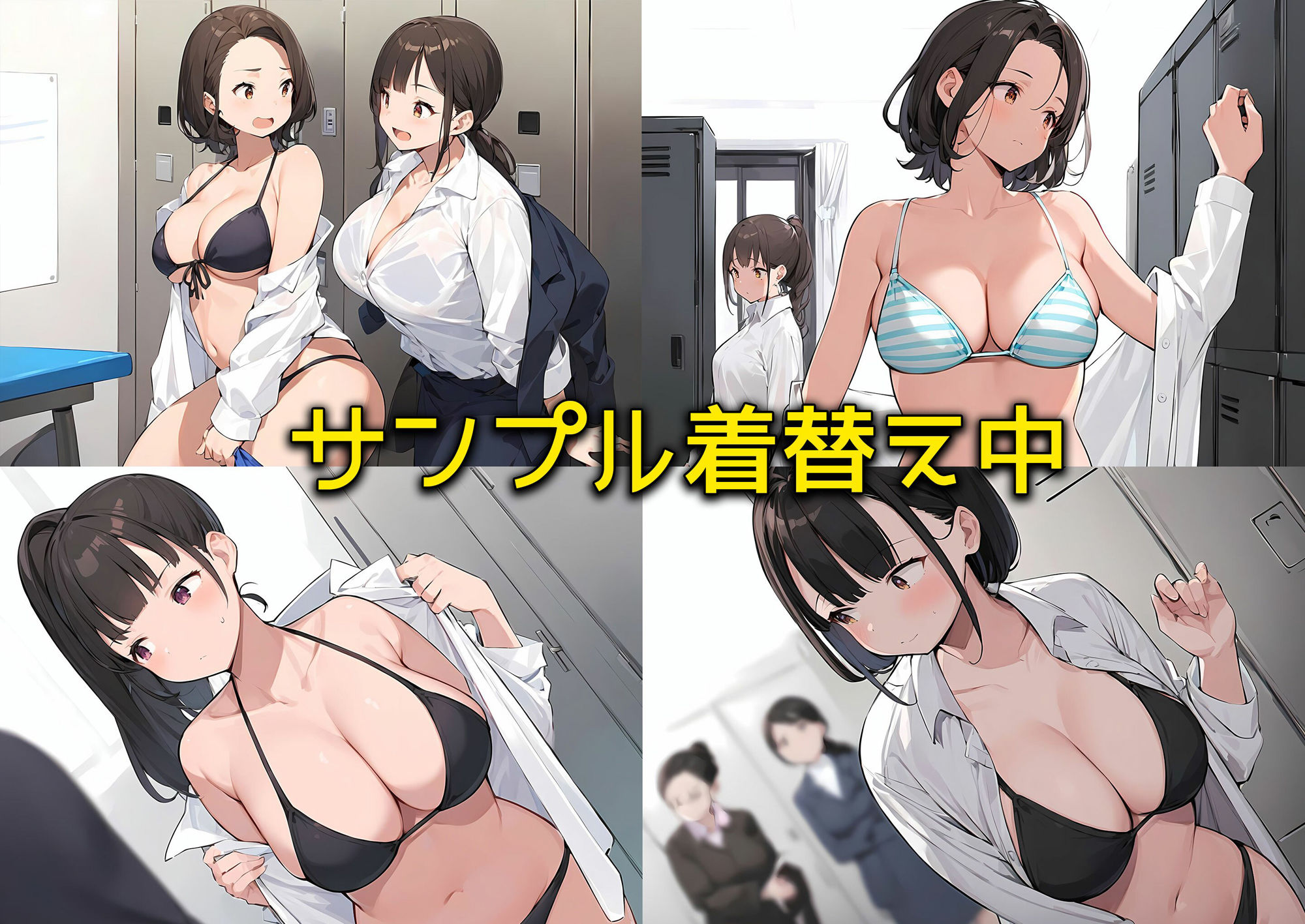 サンプル画像5:【金曜日は水着勤務】露出が多すぎるOL女子社員様達のいる素晴らしい職場(日替わりさん) [d_375955]