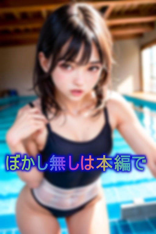 サンプル画像5:貧乳スク水だらけのプールサイド★マン筋くっきり火照った身体にこっそり性交中出し(シンプルプラン) [d_376001]