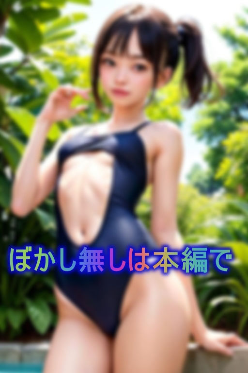 サンプル画像6:貧乳スク水だらけのプールサイド★マン筋くっきり火照った身体にこっそり性交中出し(シンプルプラン) [d_376001]
