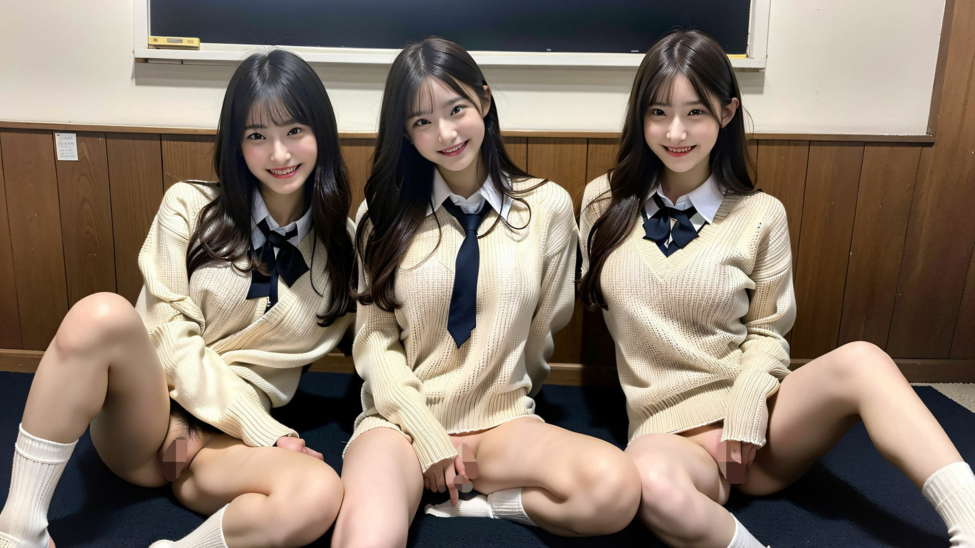 サンプル画像5:厳選美少女たちのノーパン鑑賞会！ Part3(制服美女ん) [d_376091]