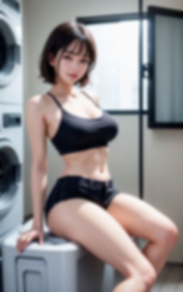 サンプル画像2:美人インストラクターが個室のコインランドリーでエチエチ色仕掛け(魅せるえいあいLABO) [d_376258]