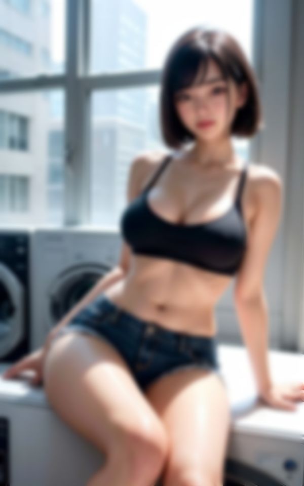 サンプル画像2:コインランドリーであなたを誘惑してくる淫乱美人インストラクター(AI美女ミルク) [d_376272]