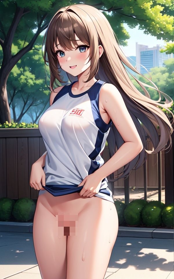 サンプル画像1:朝練美女の濡れ濡れランニング(Hタイム) [d_376350]