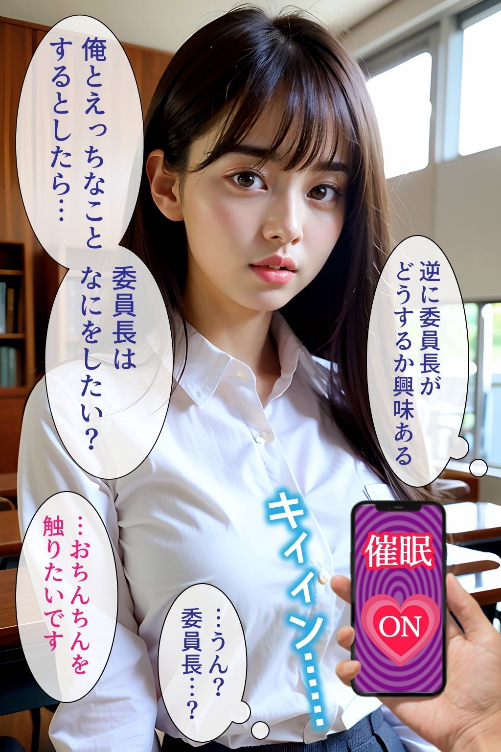 サンプル画像6:【R18厳選版ベスト50】催●アプリで調教無双5:委員長編(官能マンガ（Mスタジオ）) [d_376445]