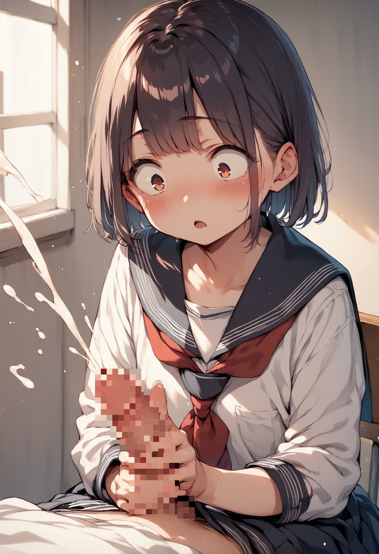 サンプル画像2:【女子校生の手コキ】気持ち良すぎてドピュ！(AI_Pussy) [d_376576]