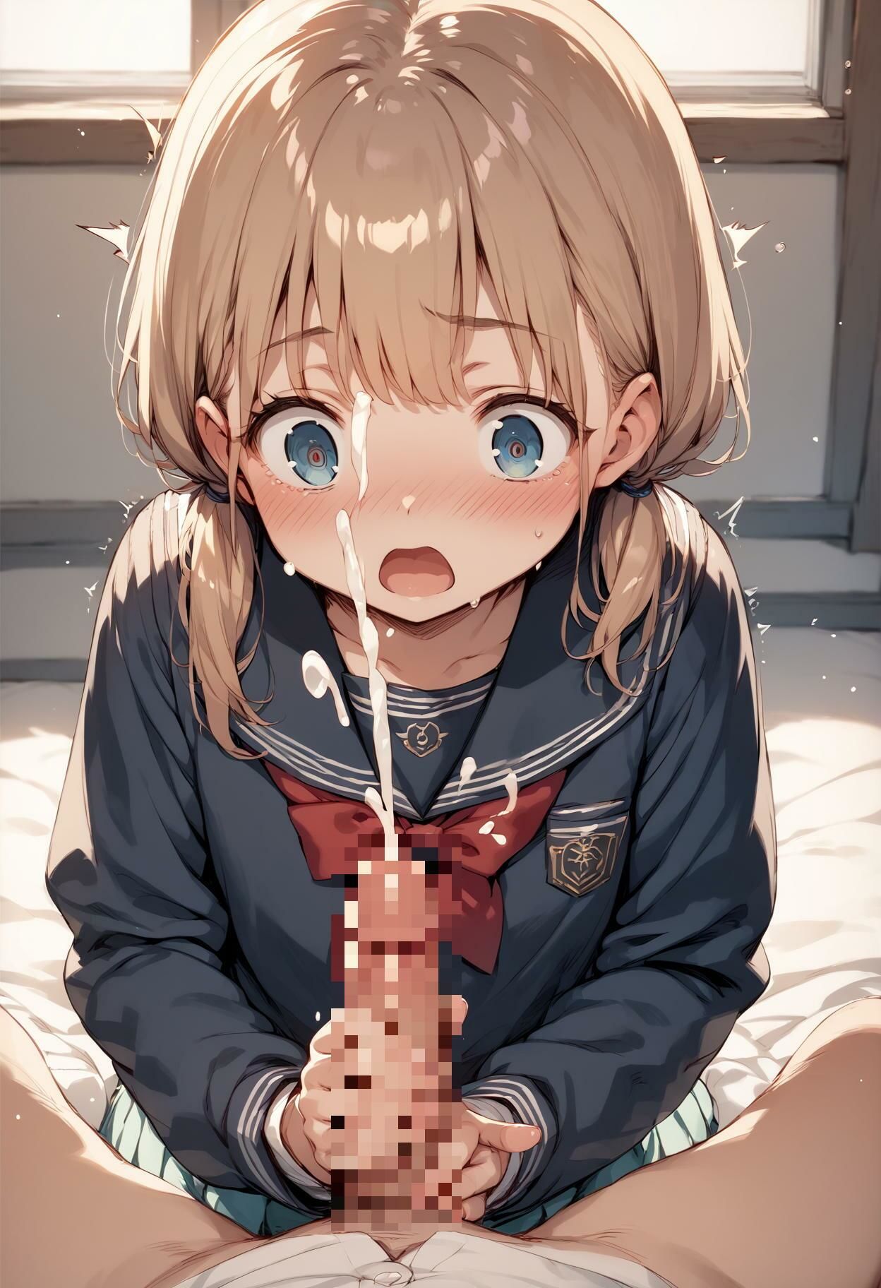 サンプル画像4:【女子校生の手コキ】気持ち良すぎてドピュ！(AI_Pussy) [d_376576]