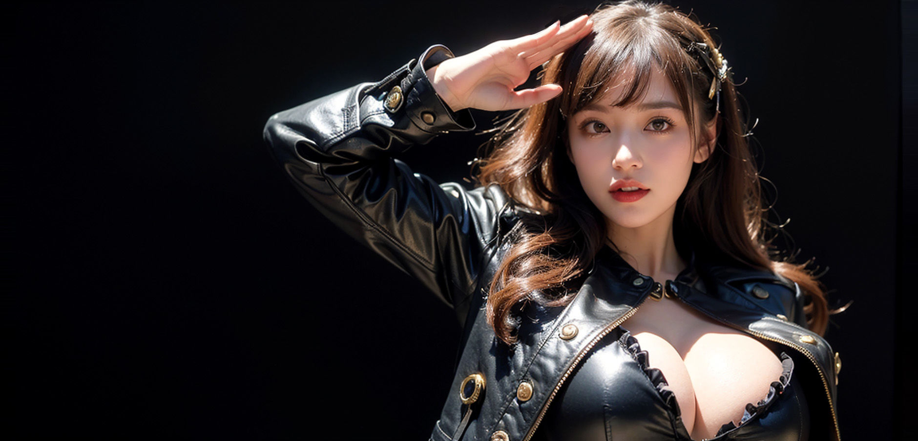 サンプル画像1:Leather Coat(Circle  N) [d_376598]