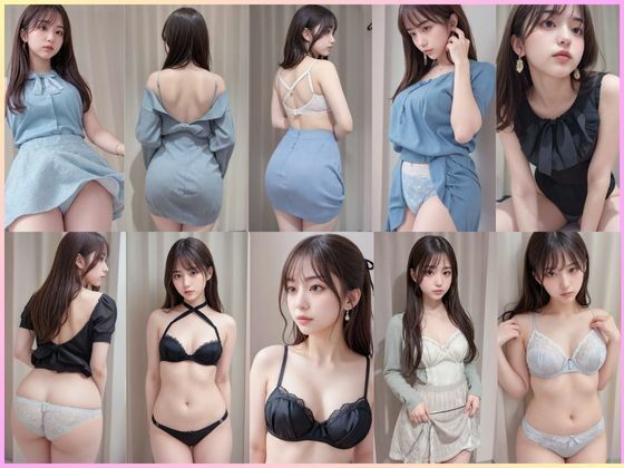 サンプル画像1:【盗撮】アパレルショップで試着をしていた美乳美女を試着室を隠し撮り3(ゆるふわAI) [d_376751]