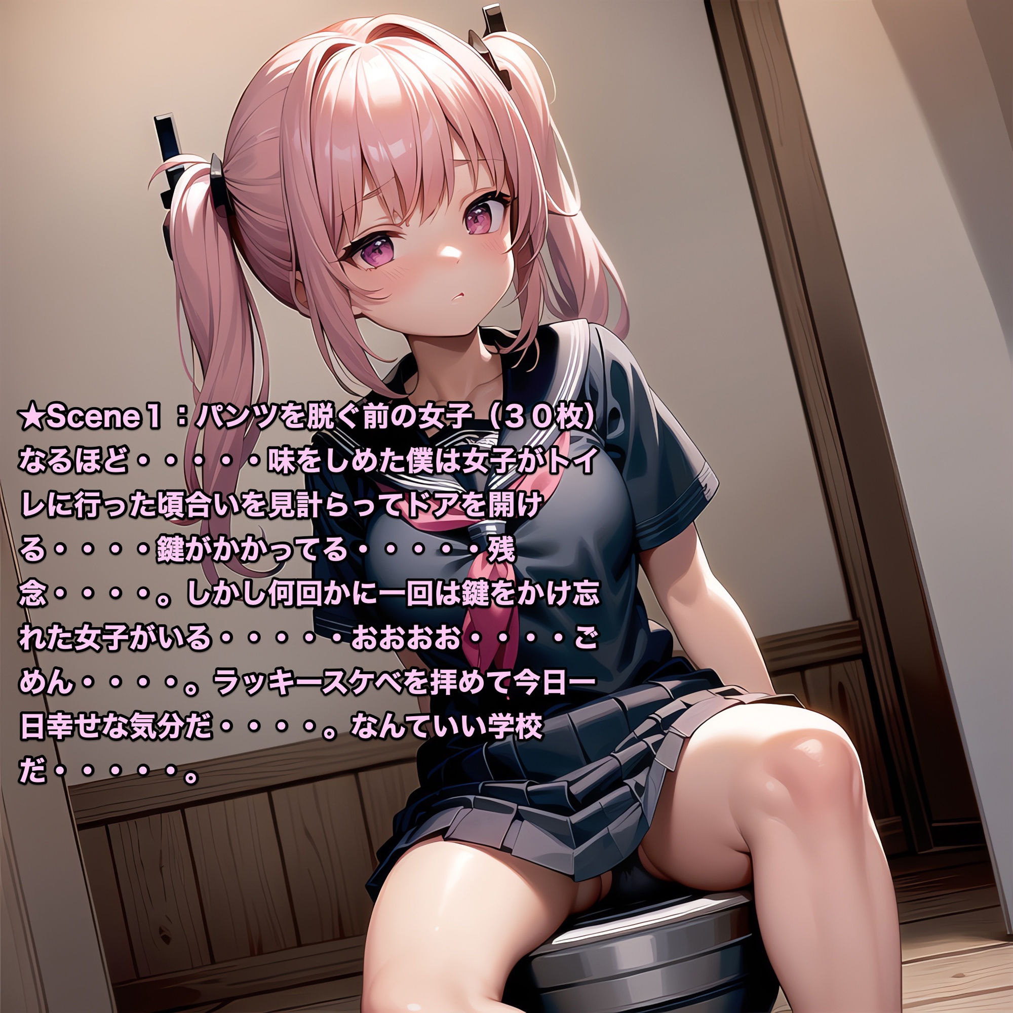 サンプル画像3:えちえち学園生活 〜トイレでのハプニング Vol.1〜(Cameron’s room) [d_376852]