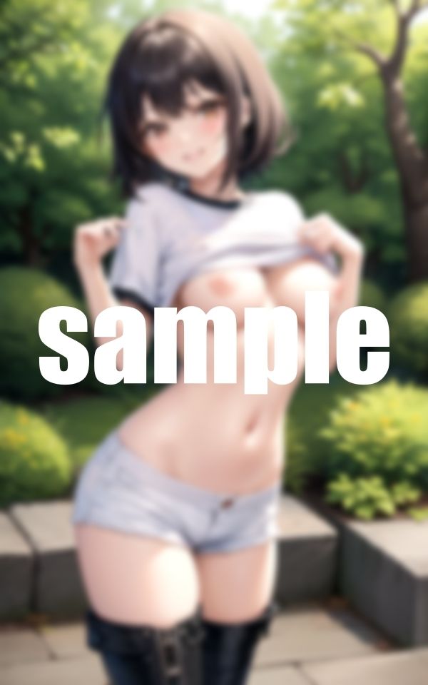 サンプル画像2:バレたらアウトいきなり野外露出(淫乱の海) [d_376906]