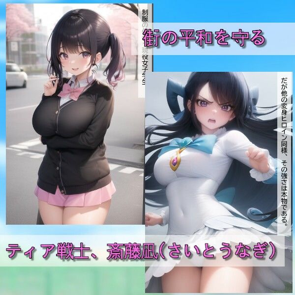 サンプル画像1:変身ヒロインティアホワイト(吸収ドレイン) [d_376948]