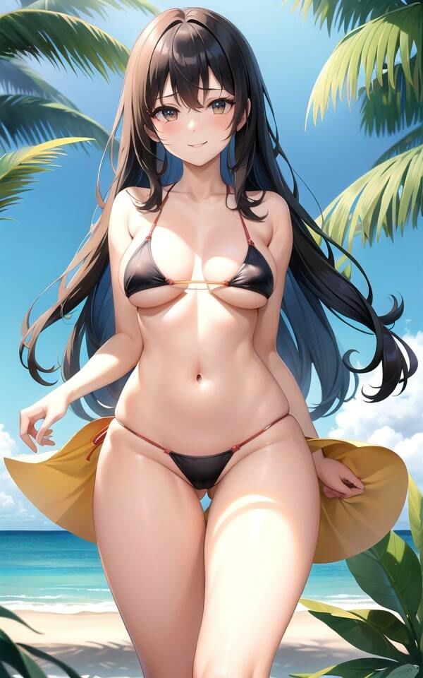 サンプル画像2:ビーチで見つけた露出女子(AIwhite) [d_376970]