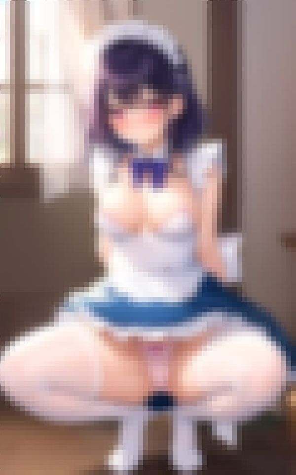 サンプル画像1:かわいすぎるメイドの開脚パンチラ集めましたPart1 100P(TKサークル) [d_377019]