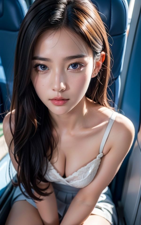 サンプル画像4:新人CAと貸切の機内で(美少女LABO) [d_377231]