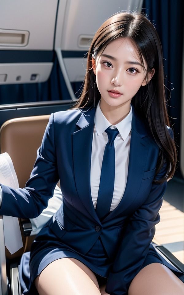 サンプル画像5:新人CAと貸切の機内で(美少女LABO) [d_377231]