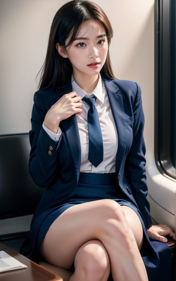 サンプル画像6:新人CAと貸切の機内で(美少女LABO) [d_377231]