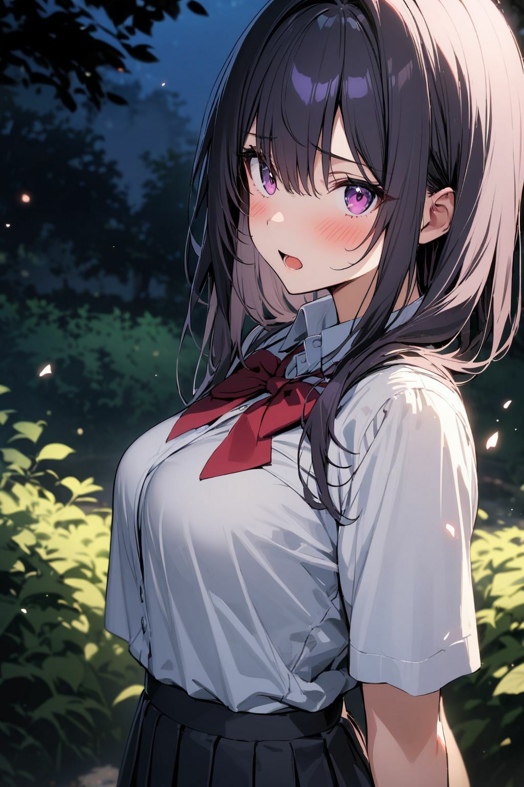 サンプル画像1:欲望のナイトパーク 野外で乱れる巨乳JK(肉欲の園) [d_377286]