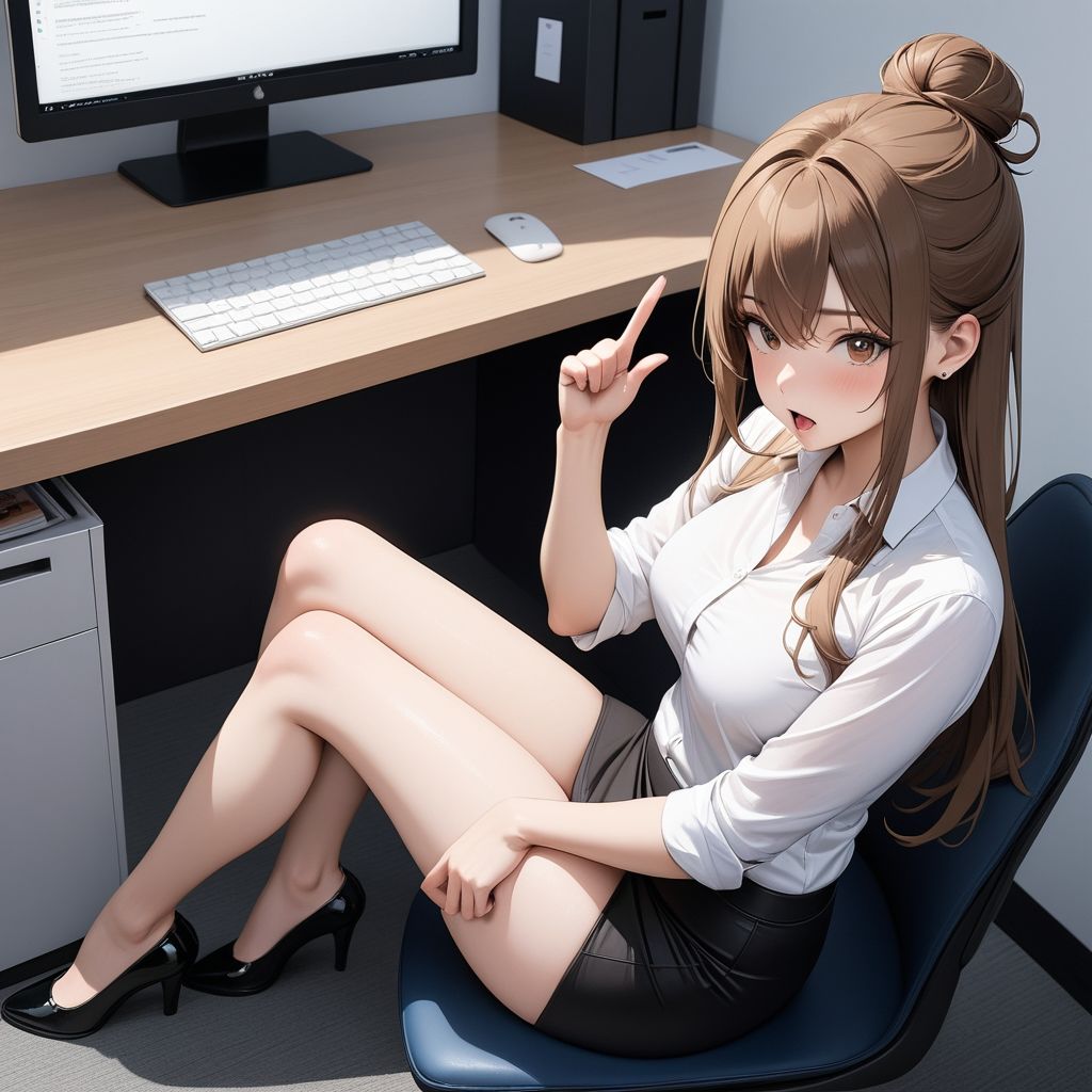 サンプル画像1:誰も居ないオフィスで開始される残業！パイズリとフェラが得意な秘書さん(ふりかけテキーラ) [d_377423]