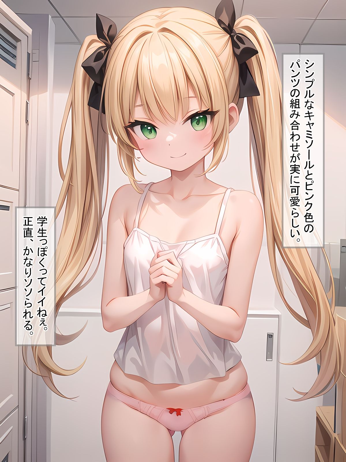 サンプル画像3:着替えを覗かれ、シャワー中に凸られちゃうお話し -金髪ツインテ娘編-(ようこそ養豚場へ) [d_377450]