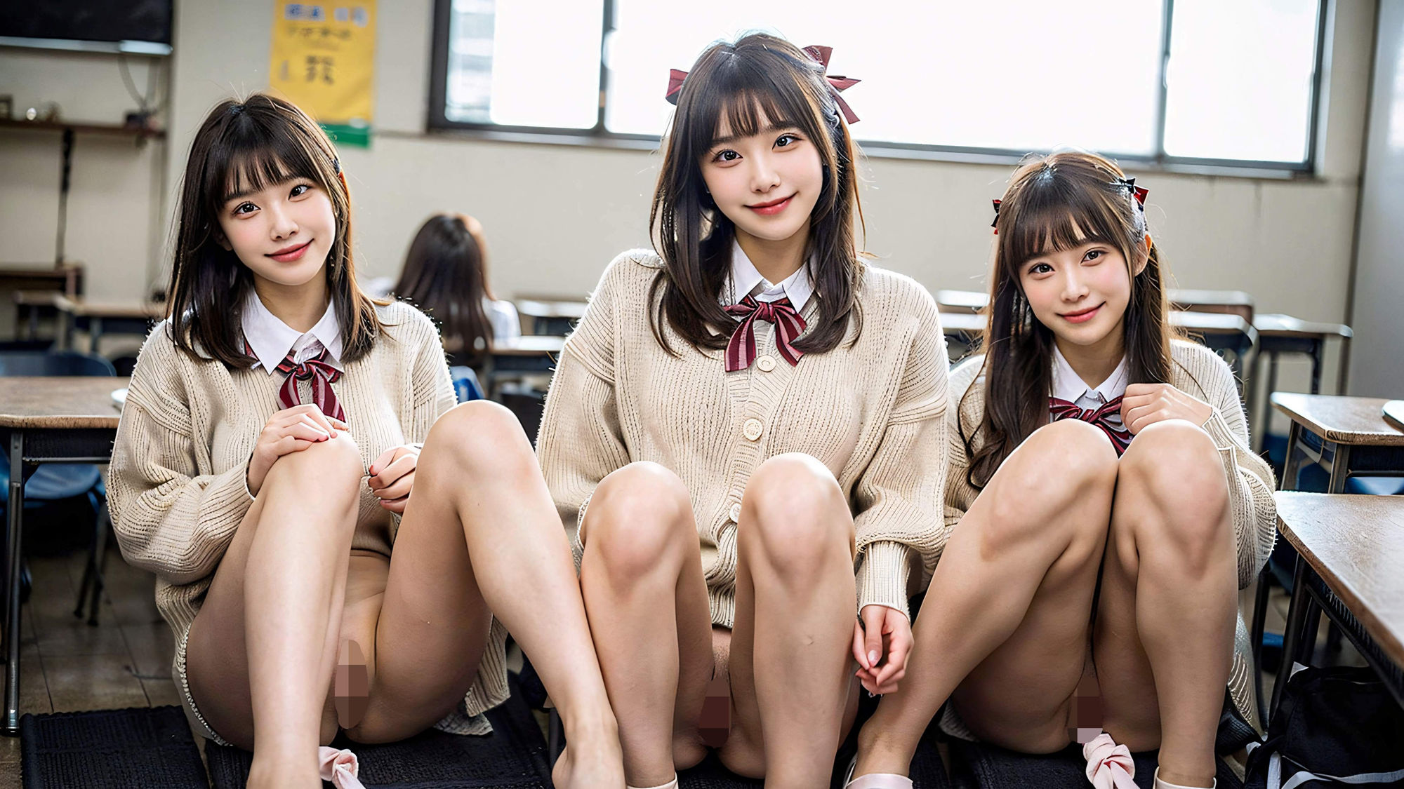 サンプル画像5:厳選美少女たちのノーパン鑑賞会！ Part4(制服美女ん) [d_377654]