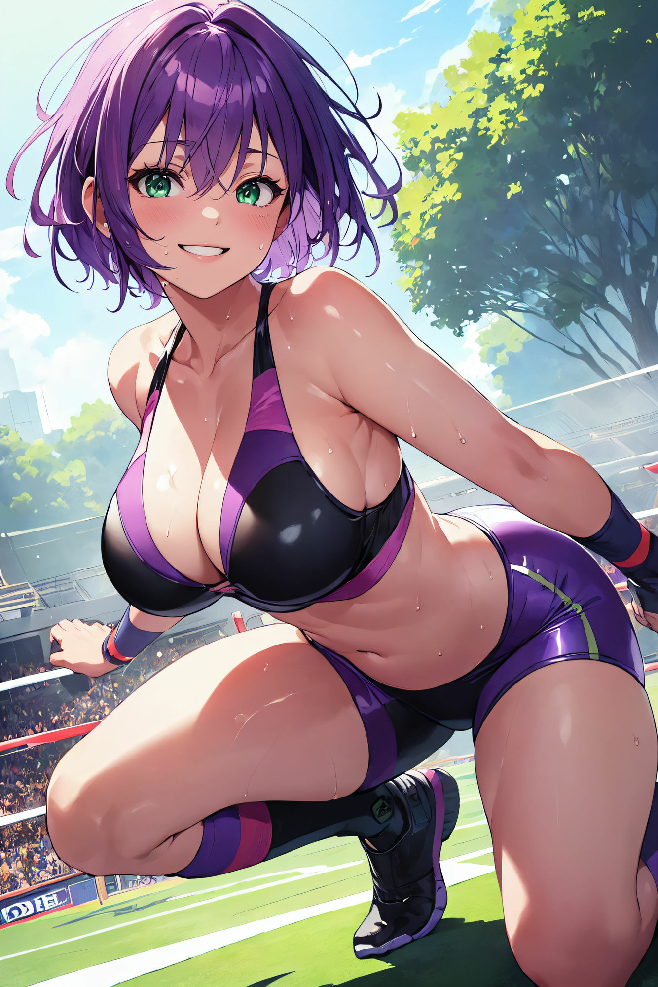 サンプル画像2:AIアイドル写真集 紫月紫苑（シオン）スポーツ(きゅりうむ) [d_377839]