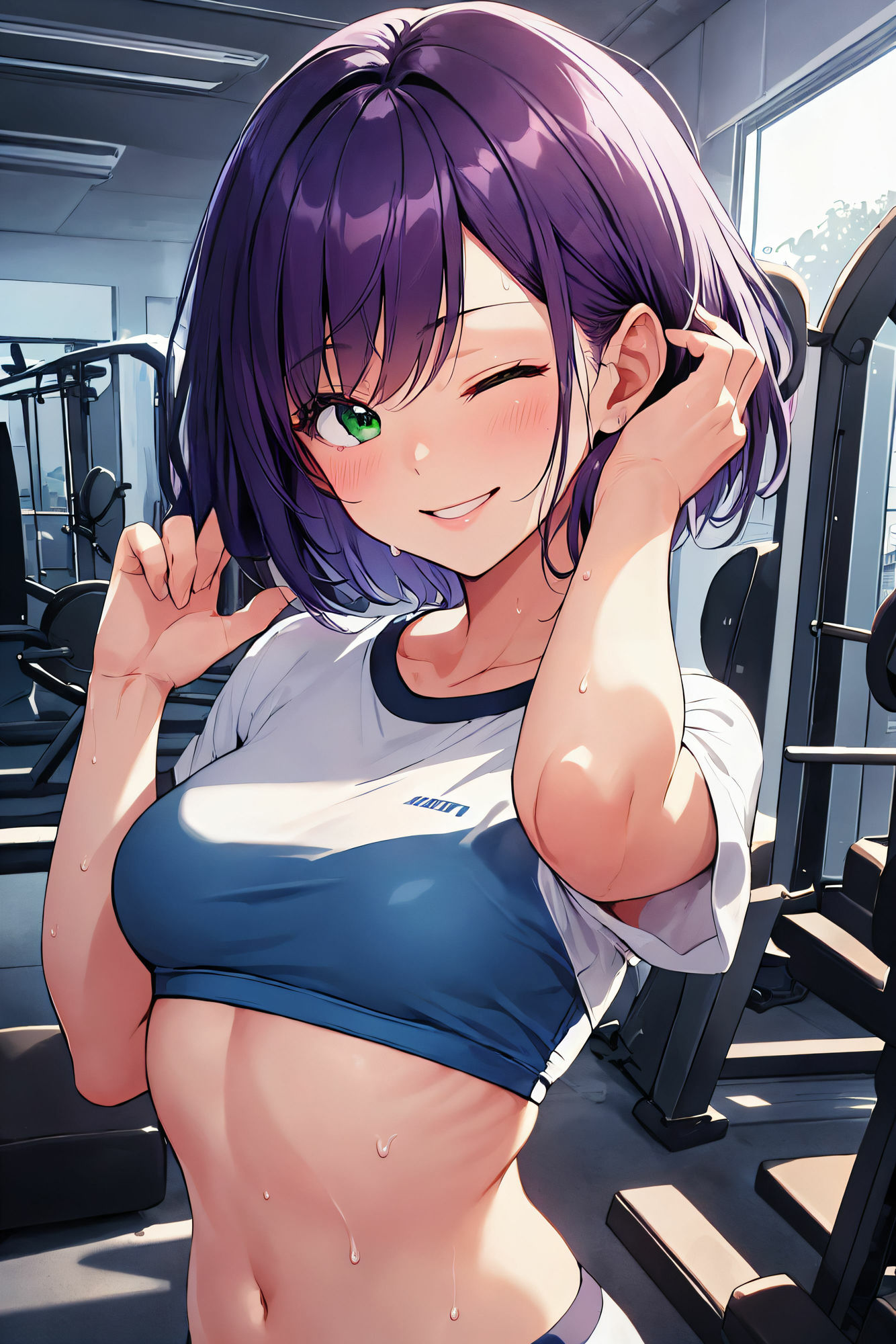 サンプル画像3:AIアイドル写真集 紫月紫苑（シオン）スポーツ(きゅりうむ) [d_377839]