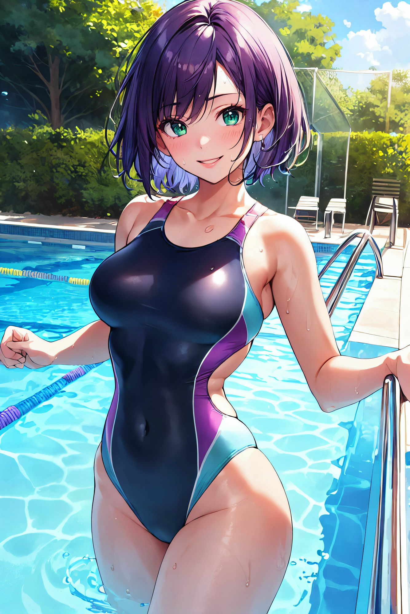 サンプル画像5:AIアイドル写真集 紫月紫苑（シオン）スポーツ(きゅりうむ) [d_377839]