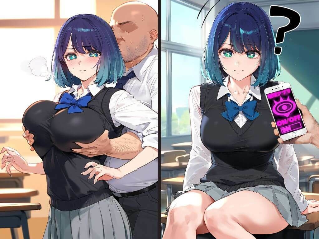 サンプル画像5:催●おじさんと女子校生ヒロインズ/中●一花/五月/黒川あ●ね/西連●春菜/藤●千花【妊娠】(女子校生ヒロインズ) [d_377904]