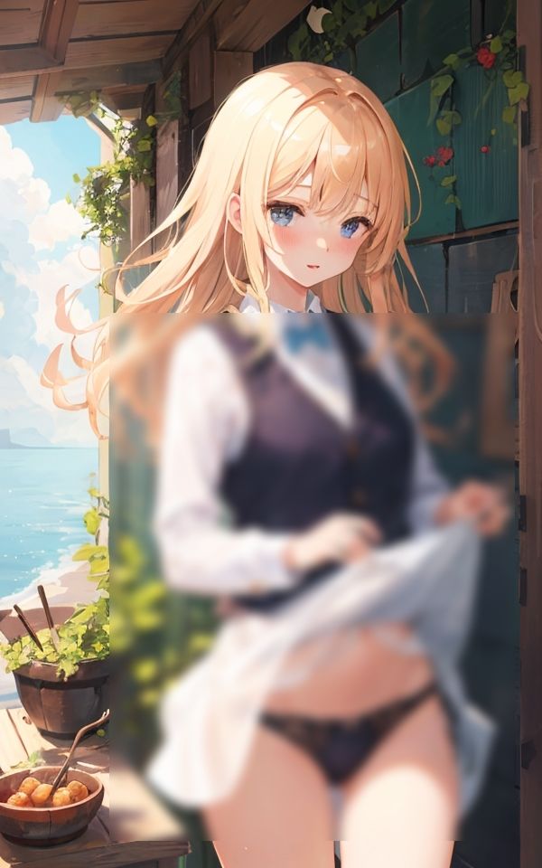 サンプル画像1:スカート脱いじゃった 〜厳選美女のパンモロショット〜(AIドリーム工房) [d_378036]