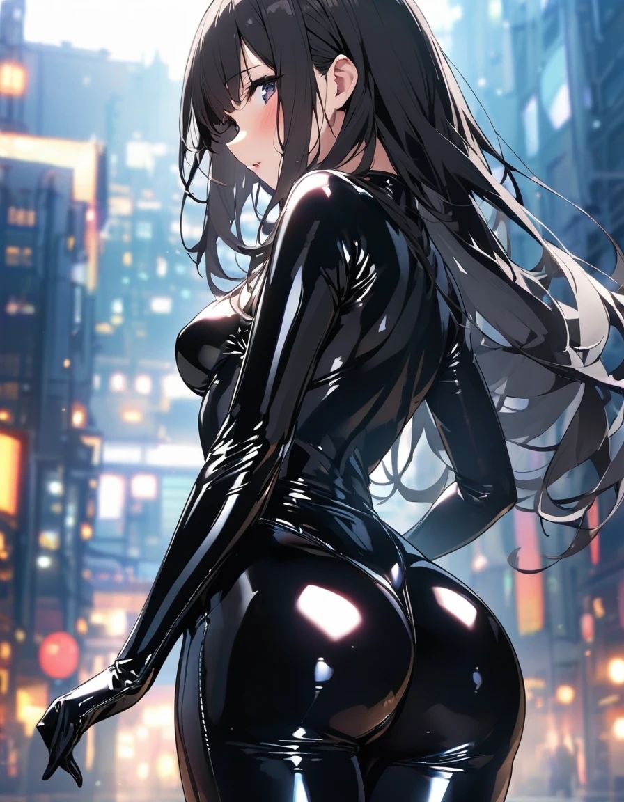 サンプル画像3:ぴっちりスーツ お尻編(8ball-ai-art) [d_378049]