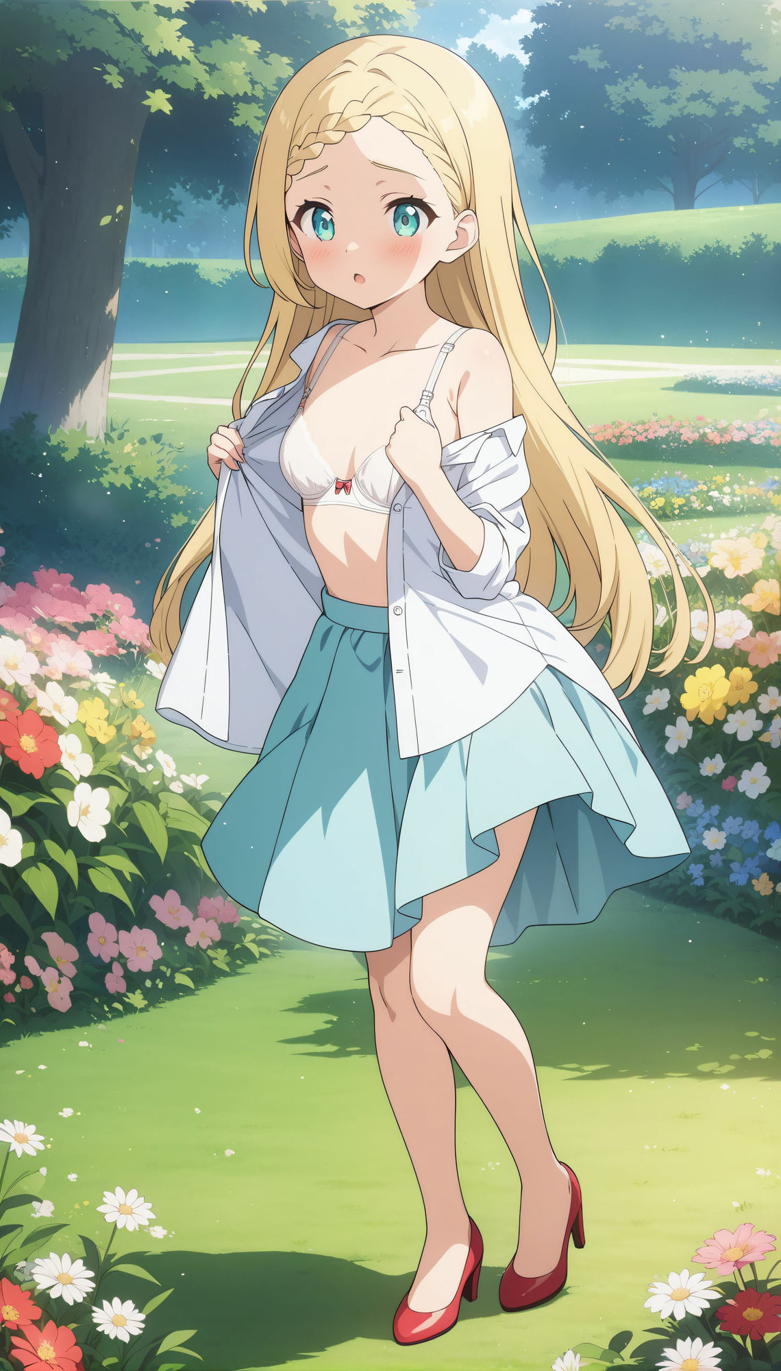 サンプル画像2:［縦長130枚］ 野外露出少女(AI factory) [d_378062]