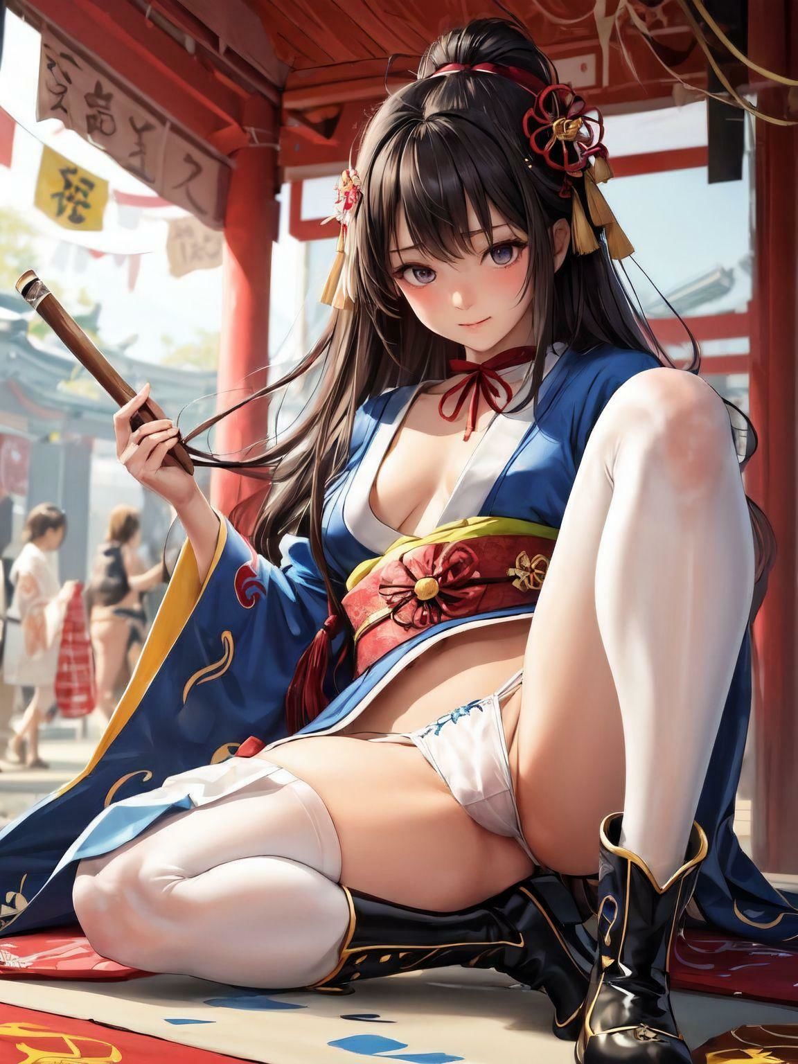 サンプル画像6:伝統的な祭りという言い訳でエッチな衣装を無理やり着させられた女子達3(フェチコン) [d_378369]