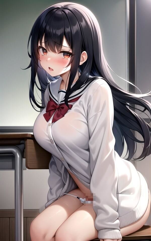 サンプル画像3:教室で危険な遊び(AI娘) [d_378478]