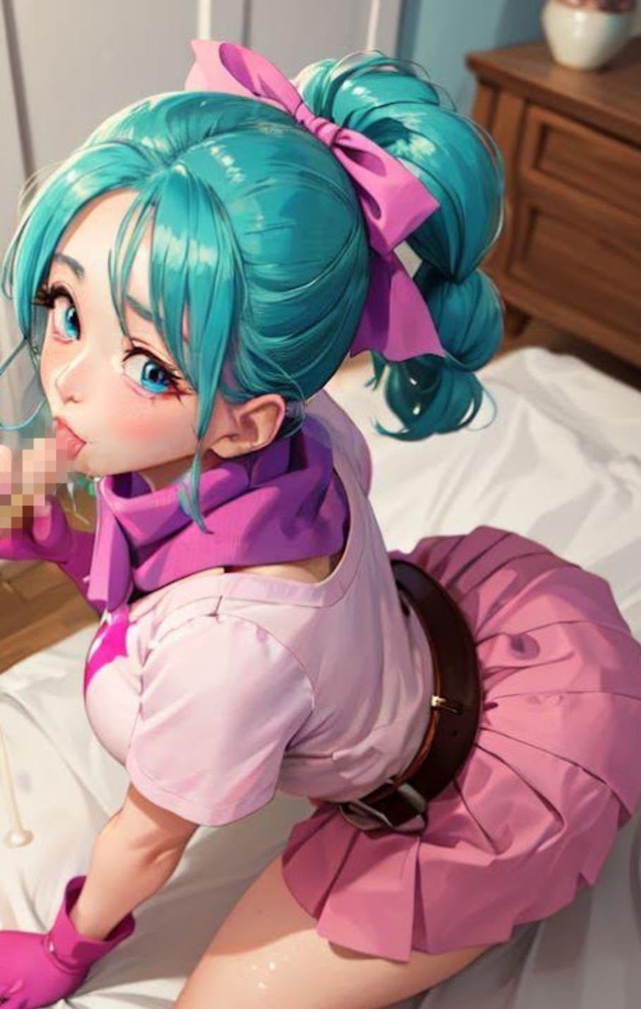 サンプル画像5:ドラゴンボー◯ ブル◯ みたいな女の子(縦軸と無花果) [d_378500]