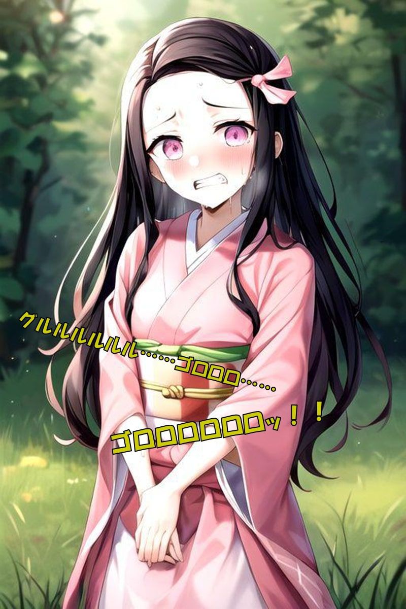 サンプル画像1:お腹を壊して野糞する竈門禰●子(わたあめ) [d_378560]