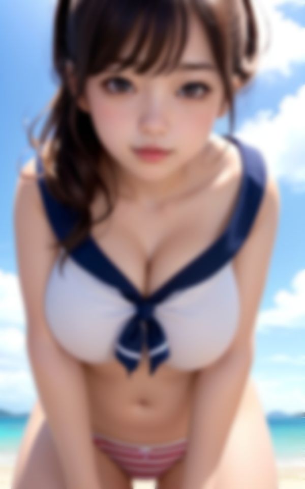 サンプル画像5:エロすぎる爆乳水着美女が常夏ビーチで男を魅了(AアイLABO) [d_378823]