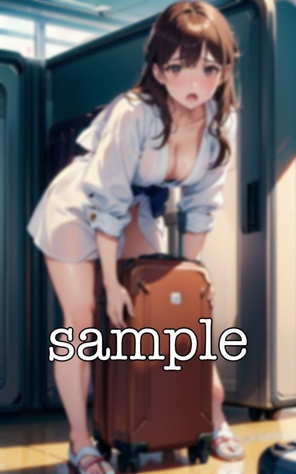 サンプル画像3:空港で露出する痴女Fカップ・・・ドSの彼氏にバイブを入れられるえちえち美女スペシャル！(大人の妄想教科書) [d_378897]