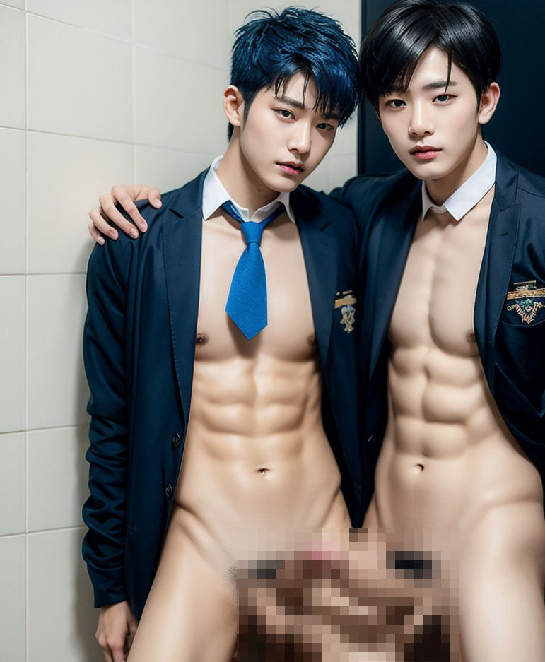 【BL写真集】アイドルイケメンたち個室トイレで密着の画像6
