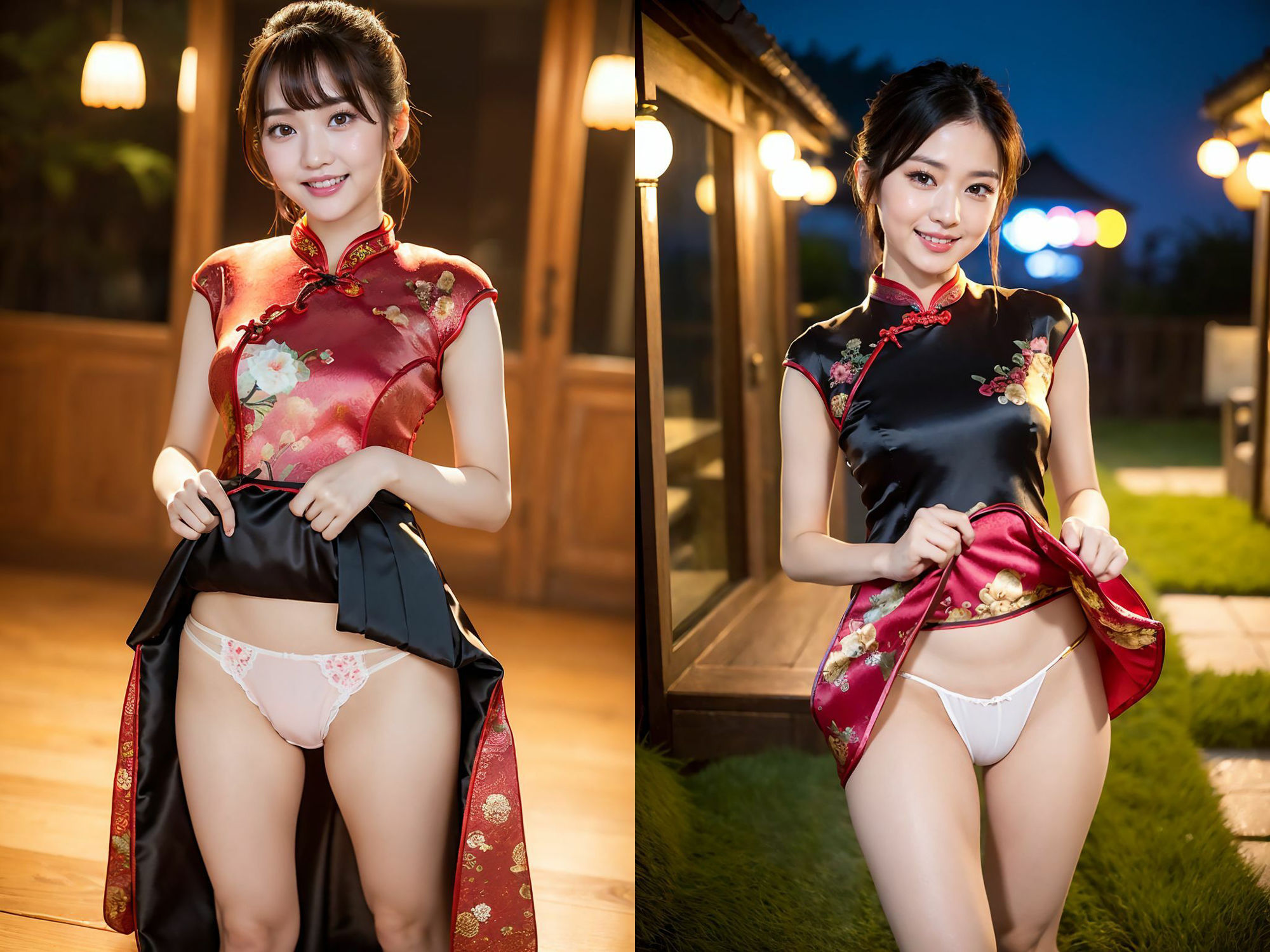 サンプル画像5:パンティ見せてもらってもいいですか？（チャイナドレス編）(AI美女シークレット) [d_378924]