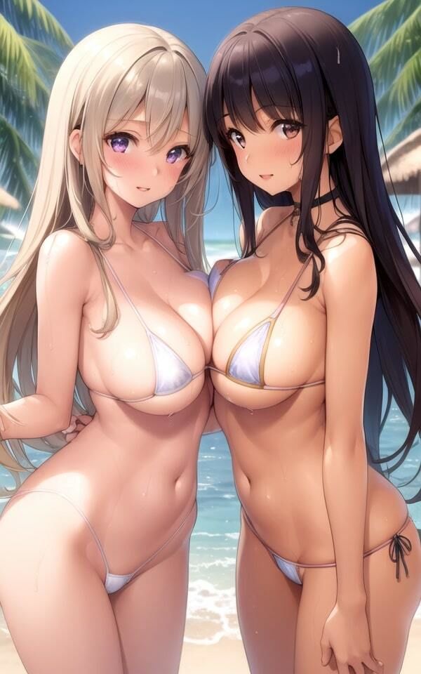 サンプル画像2:ビーチで見つけた露出女子2(AIblack) [d_378995]