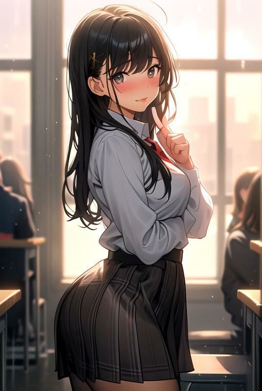 サンプル画像2:【制服の誘惑】 だって見たいんだもん！ いい匂いするんだもん！ ワンチャン土下座してお願いしてみた件 ＃1(日常の誘惑) [d_378997]