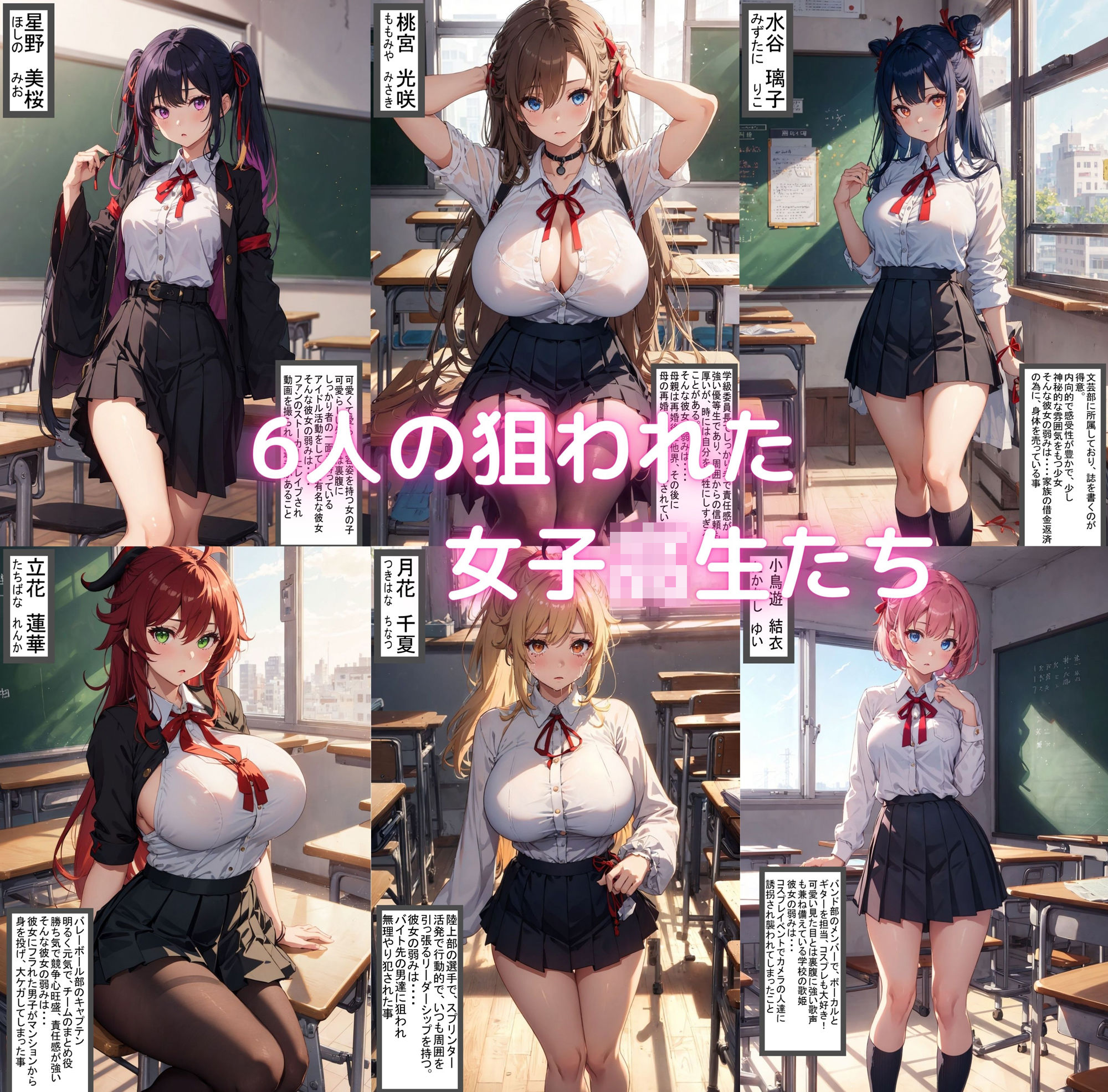 サンプル画像1:6人の訳アリ女子校生を●す話 A組編【セリフ付き】(ゆゆの森) [d_379092]