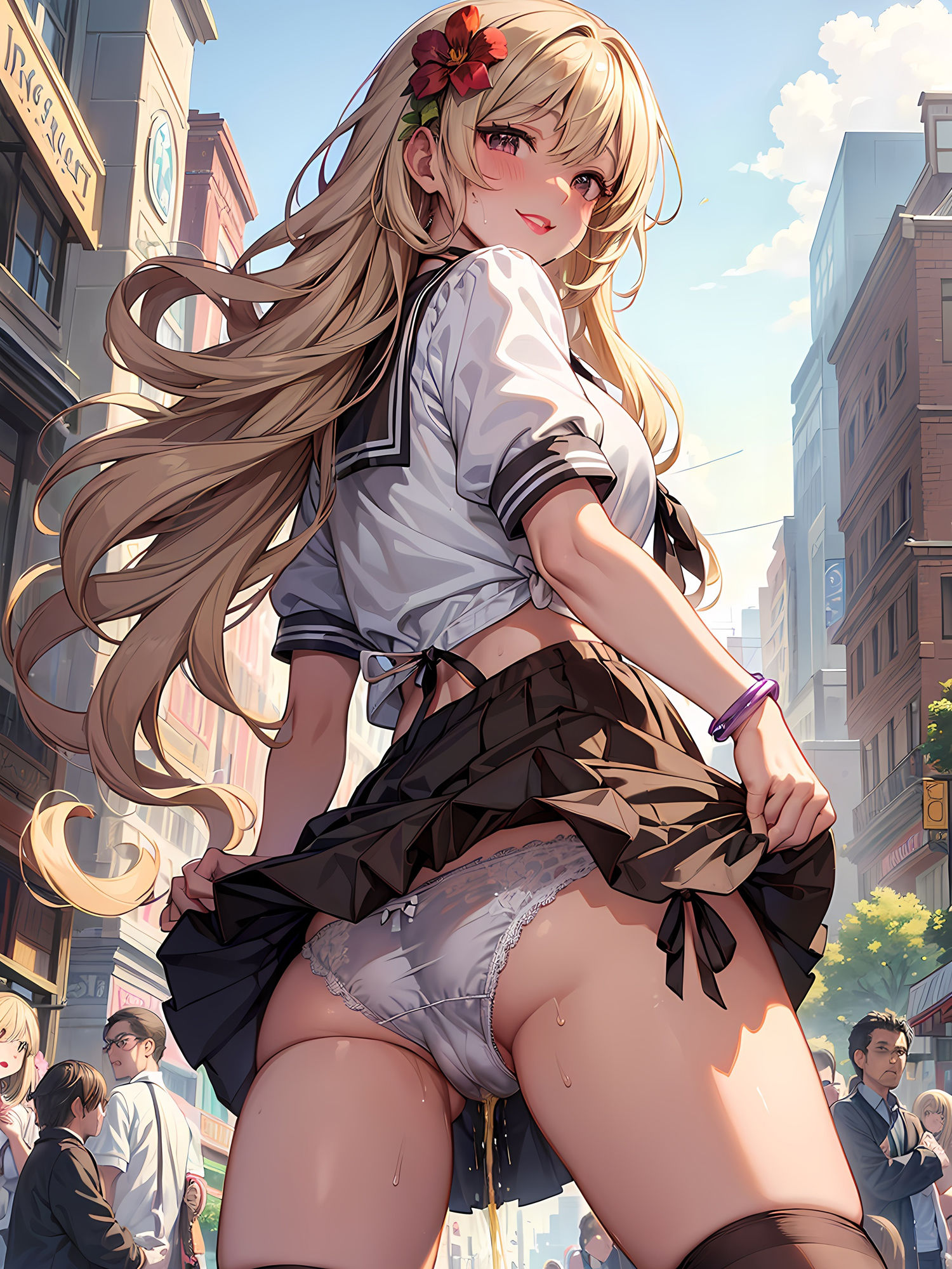 サンプル画像3:ギャルJKがおもらしするCG集(妄想サチュレーション) [d_379161]