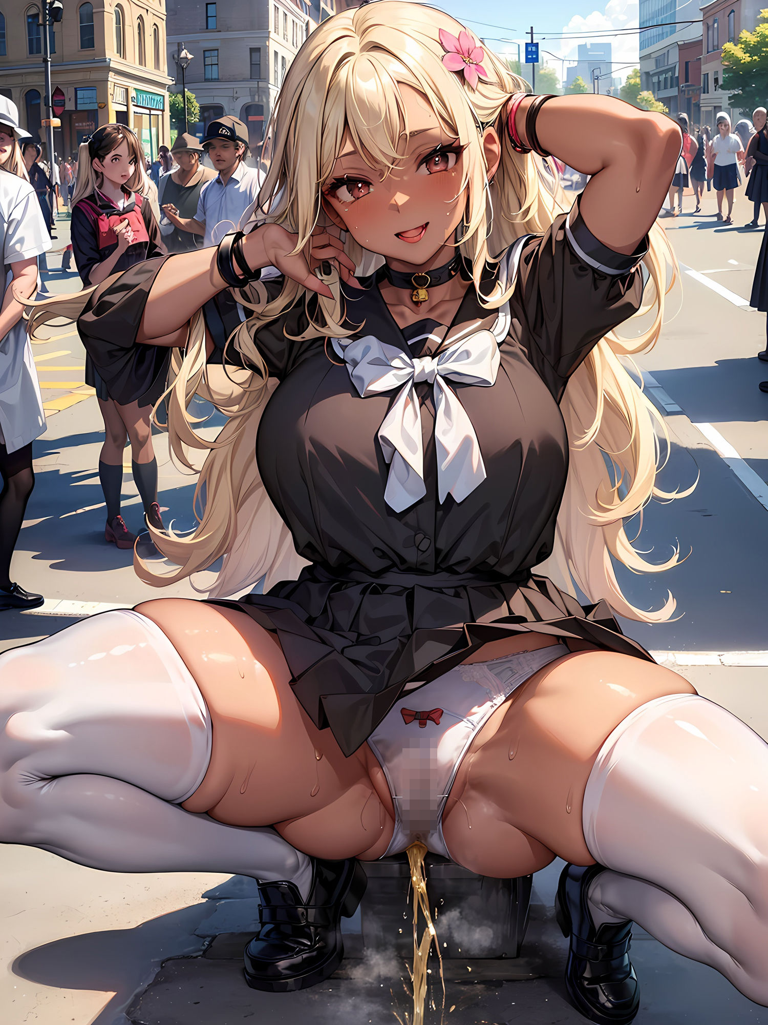 サンプル画像4:ギャルJKがおもらしするCG集(妄想サチュレーション) [d_379161]