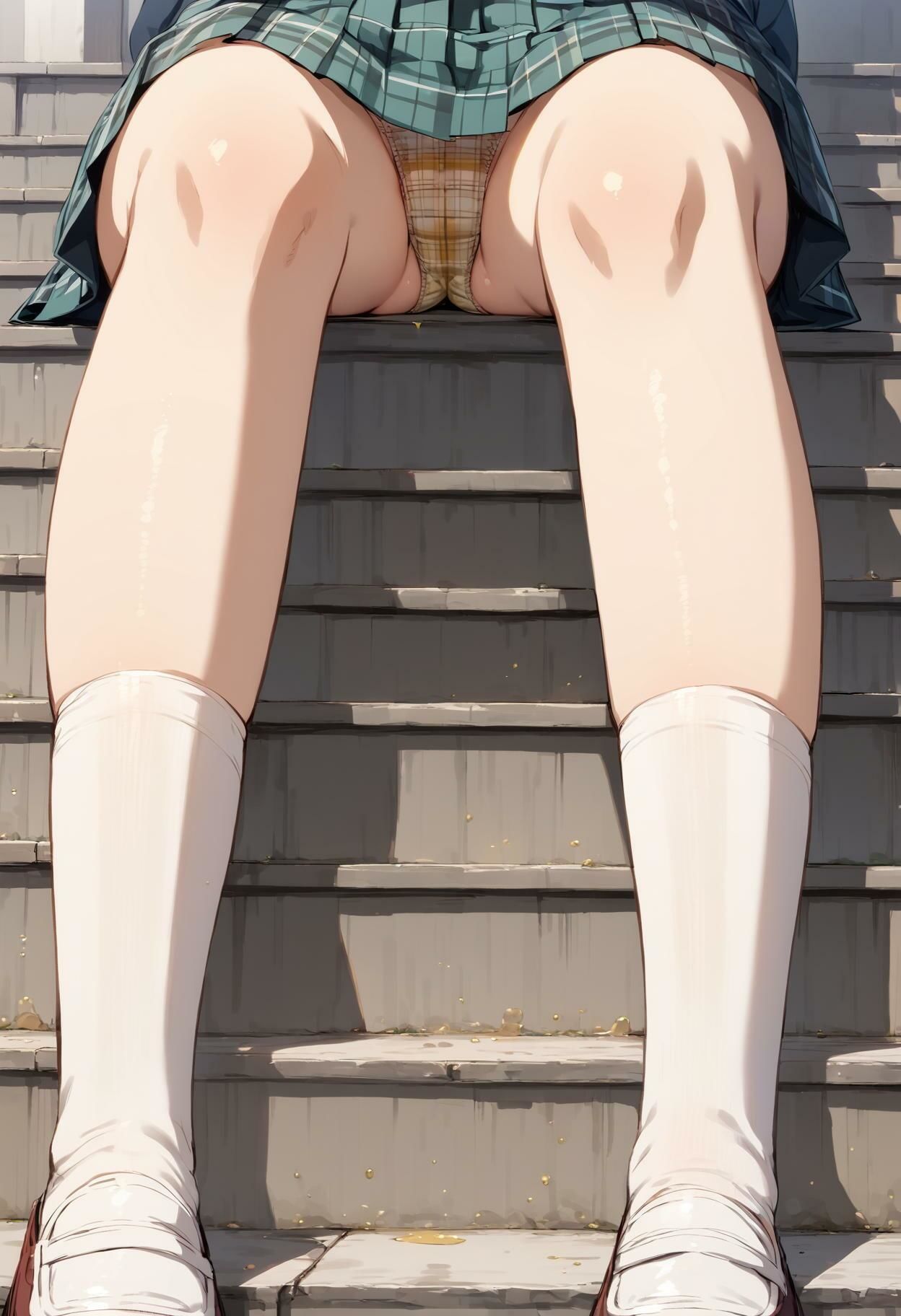 サンプル画像2:おもらし女子校生のオシッコ染みパンティ(AI_Shiteru) [d_379403]