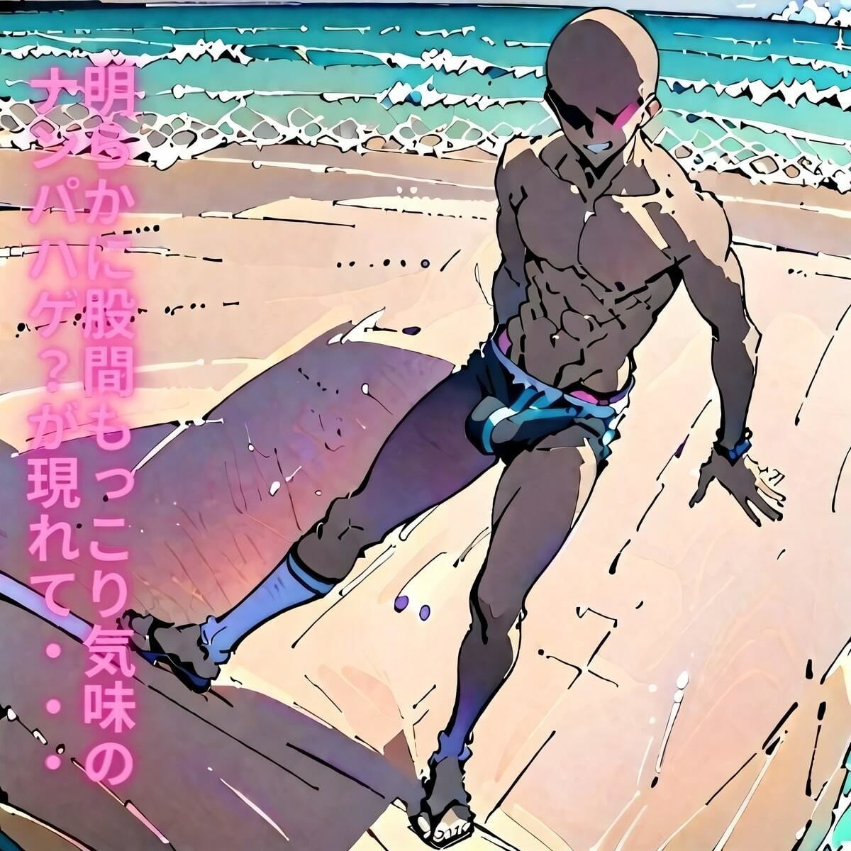 サンプル画像2:ハゲギアス！！ STAGE 7 金髪巨乳ギャルの海〇をビーチでナンパに見せかけ、ギ〇スかけてお持ち帰りして好き勝手ハメまくる！(ハゲギ〇ス) [d_379404]